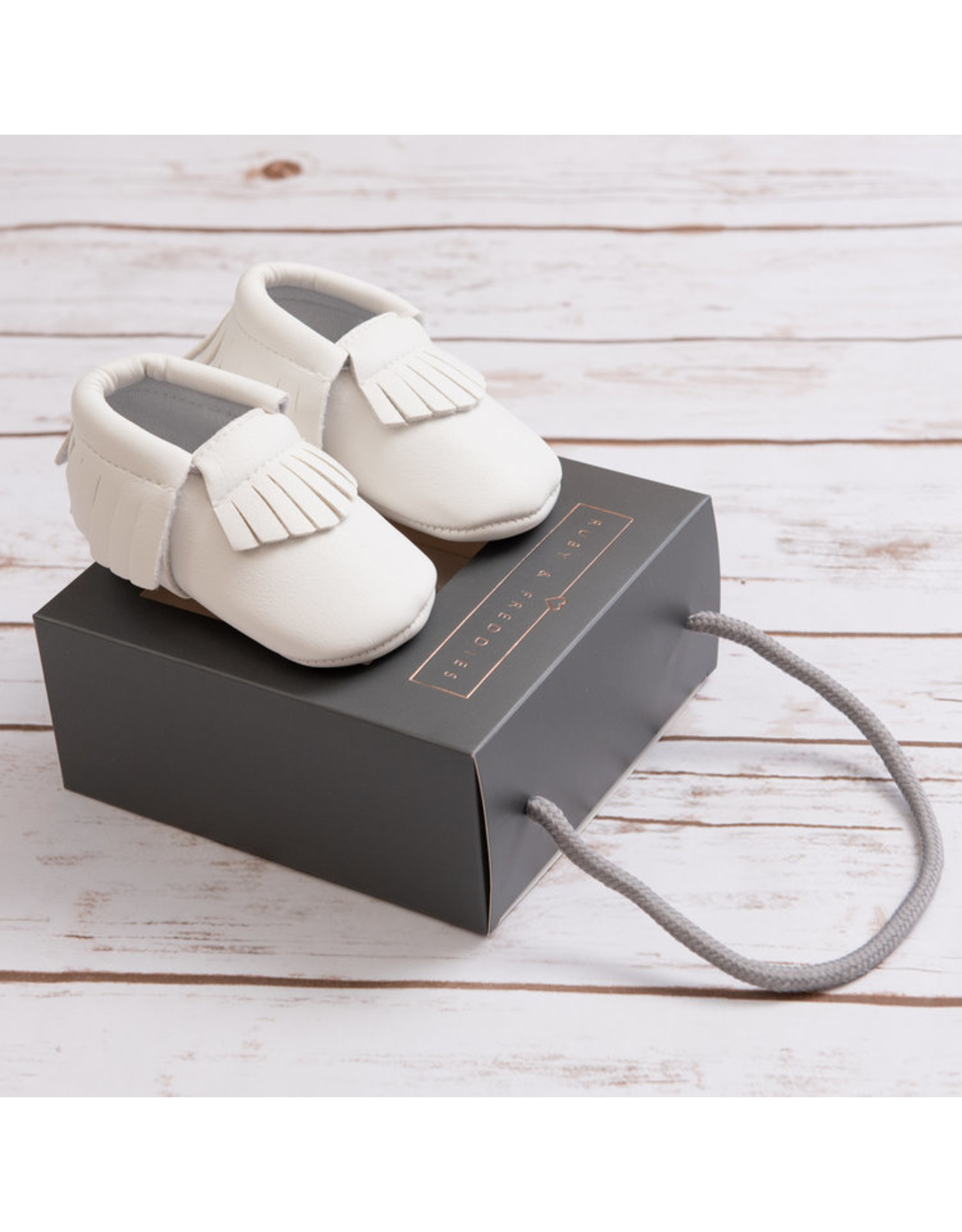 Ruby & Freddies White Baby Mocassin