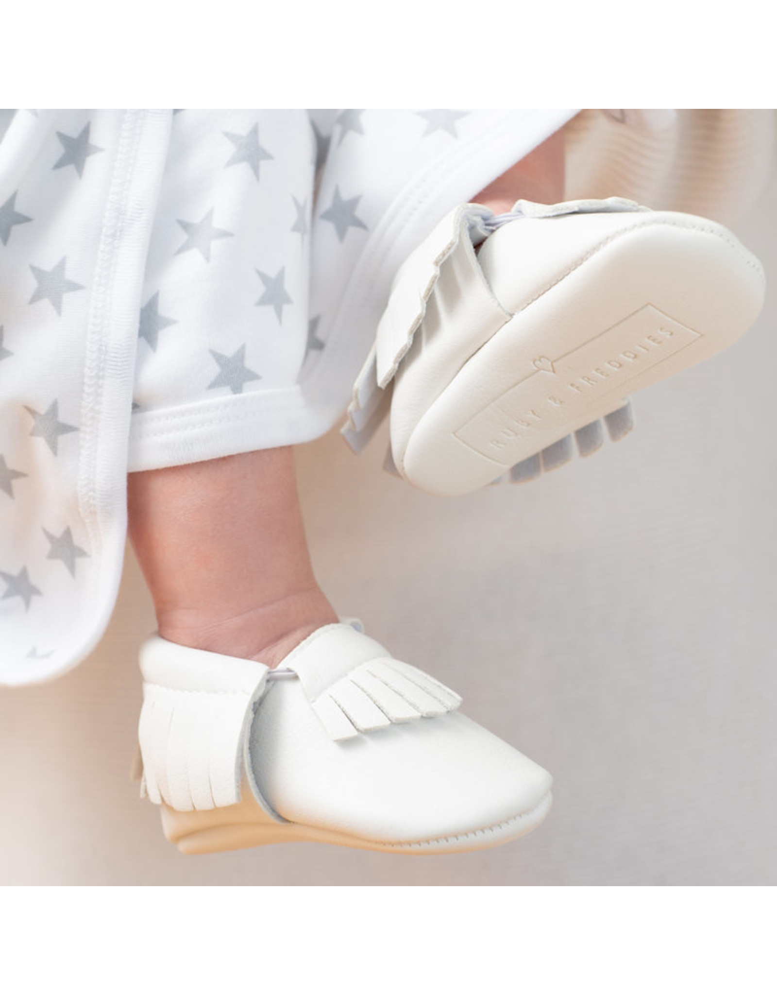 Ruby & Freddies White Baby Mocassin