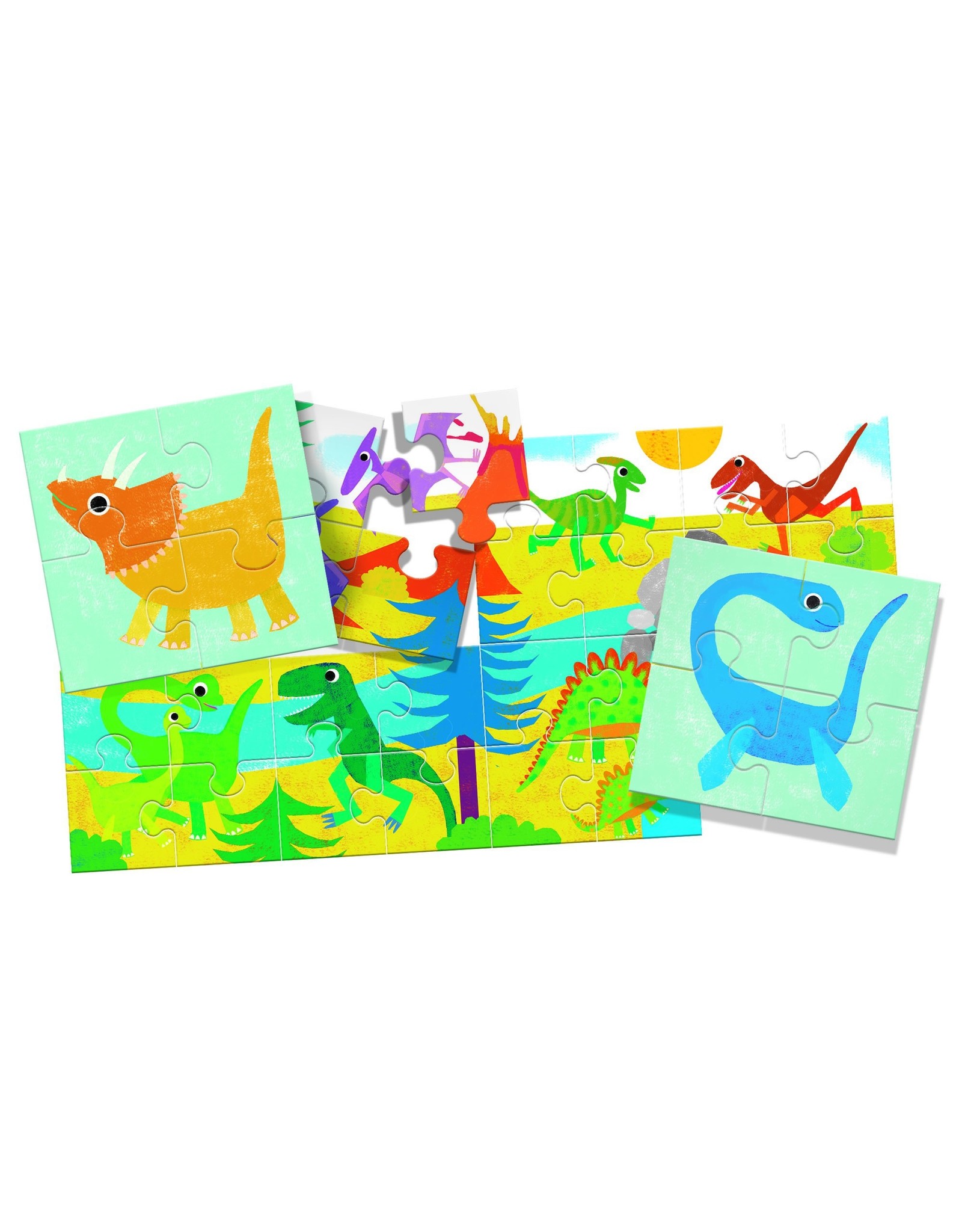 Headu Puzzle 8 + 1 Farm Dinosaurs Ages 2-5 Years