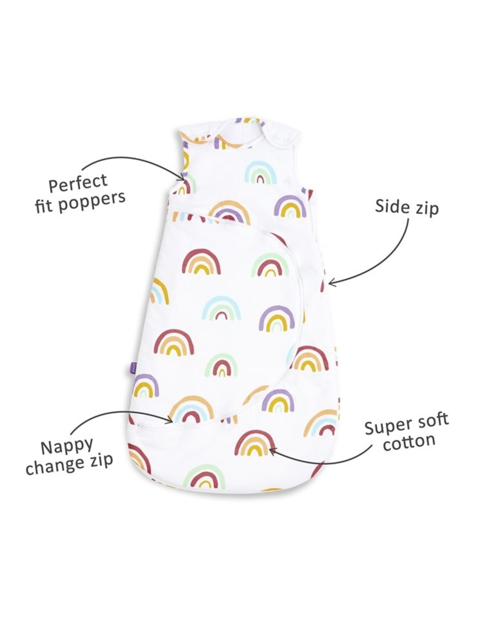 Snuz SnuzPouch Sleeping Bag - Rainbow- 1 Tog & 2.5 Tog