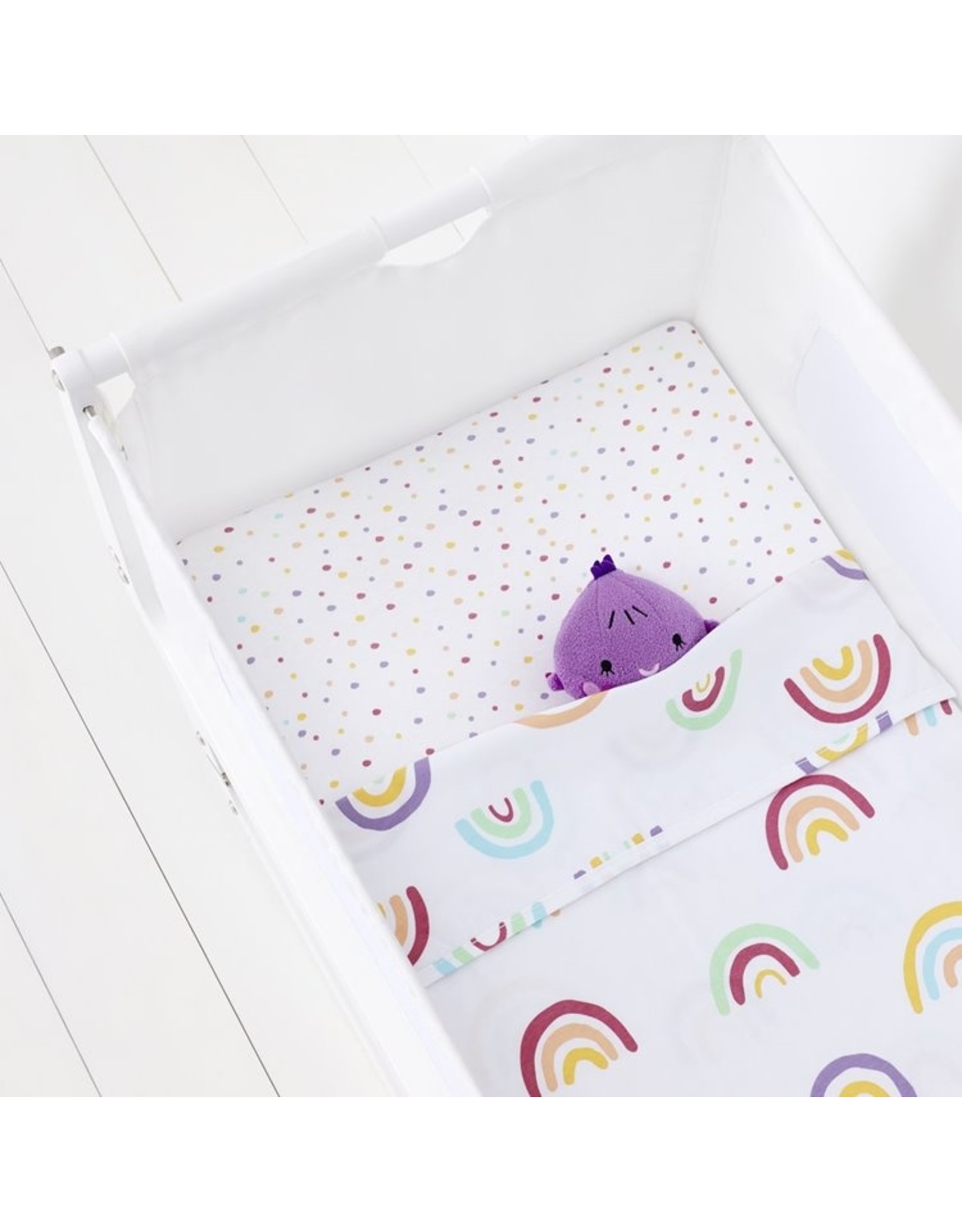 Crib 2 Pack Fitted Sheets – Rainbow