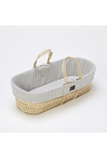 Little Green Sheep Natural Knitted Moses Basket & Mattress - Dove
