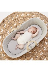 Little Green Sheep Natural Knitted Moses Basket & Mattress - Dove
