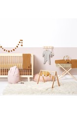 Little Green Sheep Natural Knitted Moses Basket & Mattress - Honey