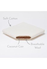 Little Green Sheep Natural Knitted Moses Basket Mattress & Stand - White