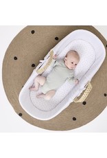 Little Green Sheep Natural Knitted Moses Basket Mattress & Stand - White