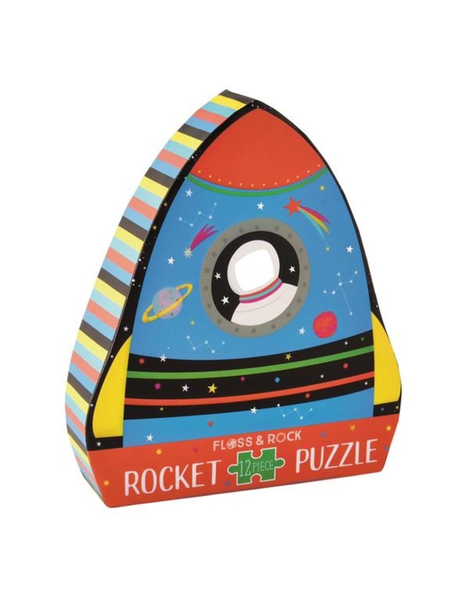 Rocket 12 Piece Shaped Jigsaw in Rocket Shaped Box