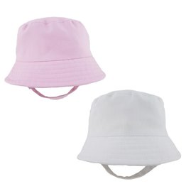 Pesci Plain Bucket Hat with Chin Strap