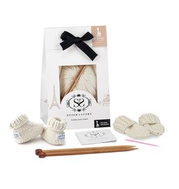 Stitch and Story Sophie La Girafe : Mini Mittens and Booties - Cream