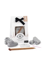 Stitch and Story Sophie La Girafe : Mini Mittens and Booties- Dove Grey