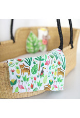 Fox in the Attic Muslin Swaddle Blanket -Tropical