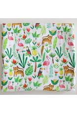 Fox in the Attic Muslin Swaddle Blanket -Tropical