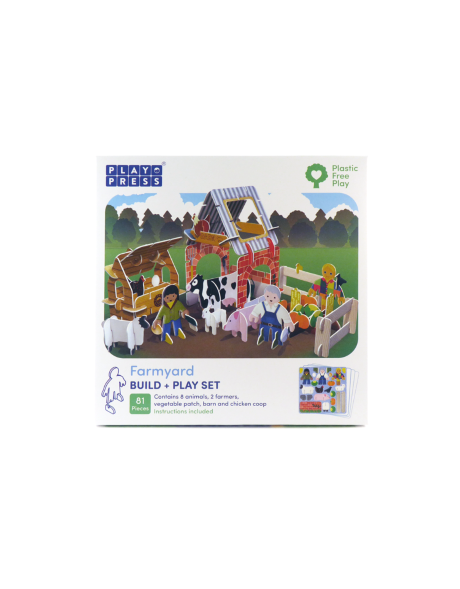 Playpress Toys Farmyard Eco Friendly Toy Playset