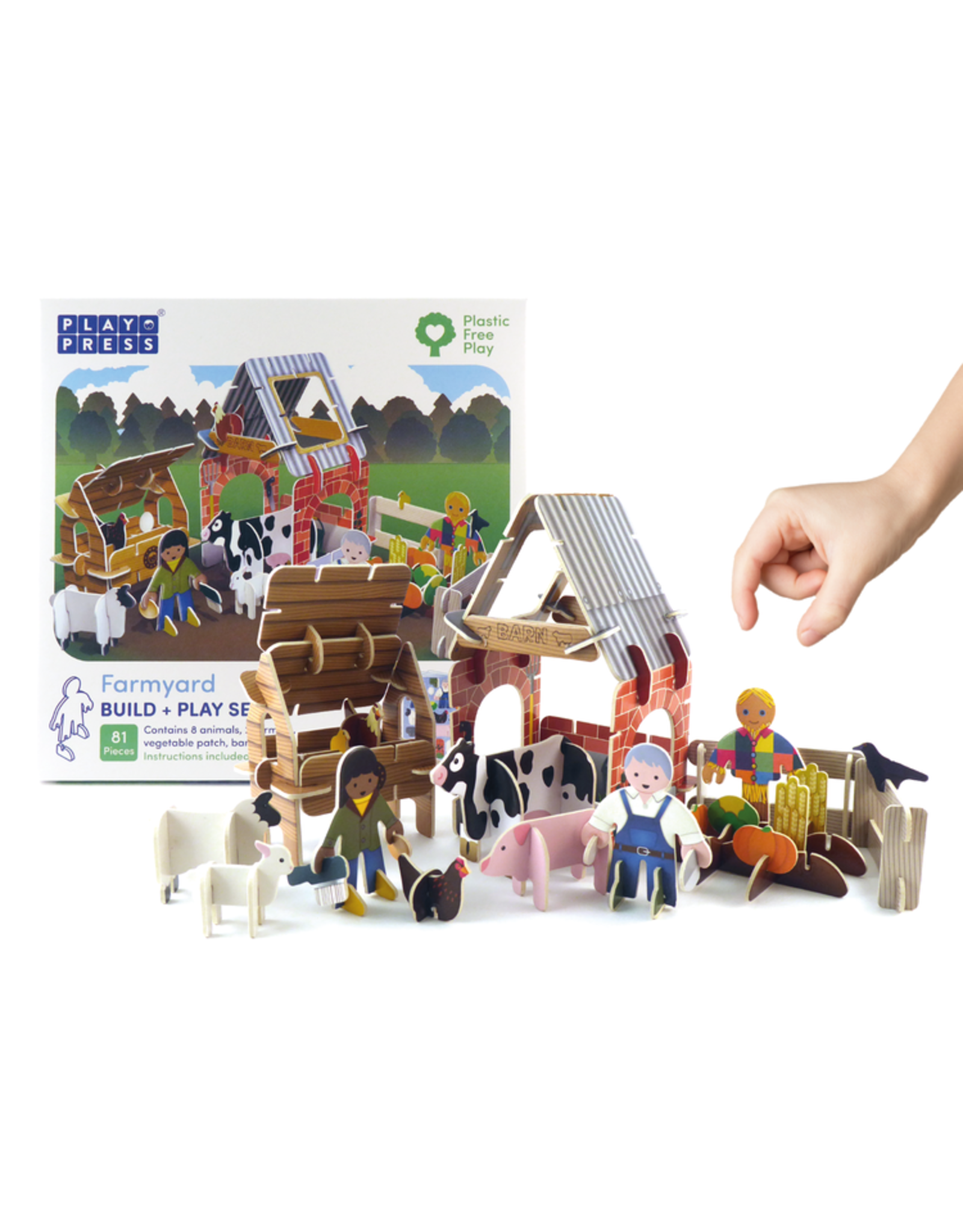 Playpress Toys Farmyard Eco Friendly Toy Playset
