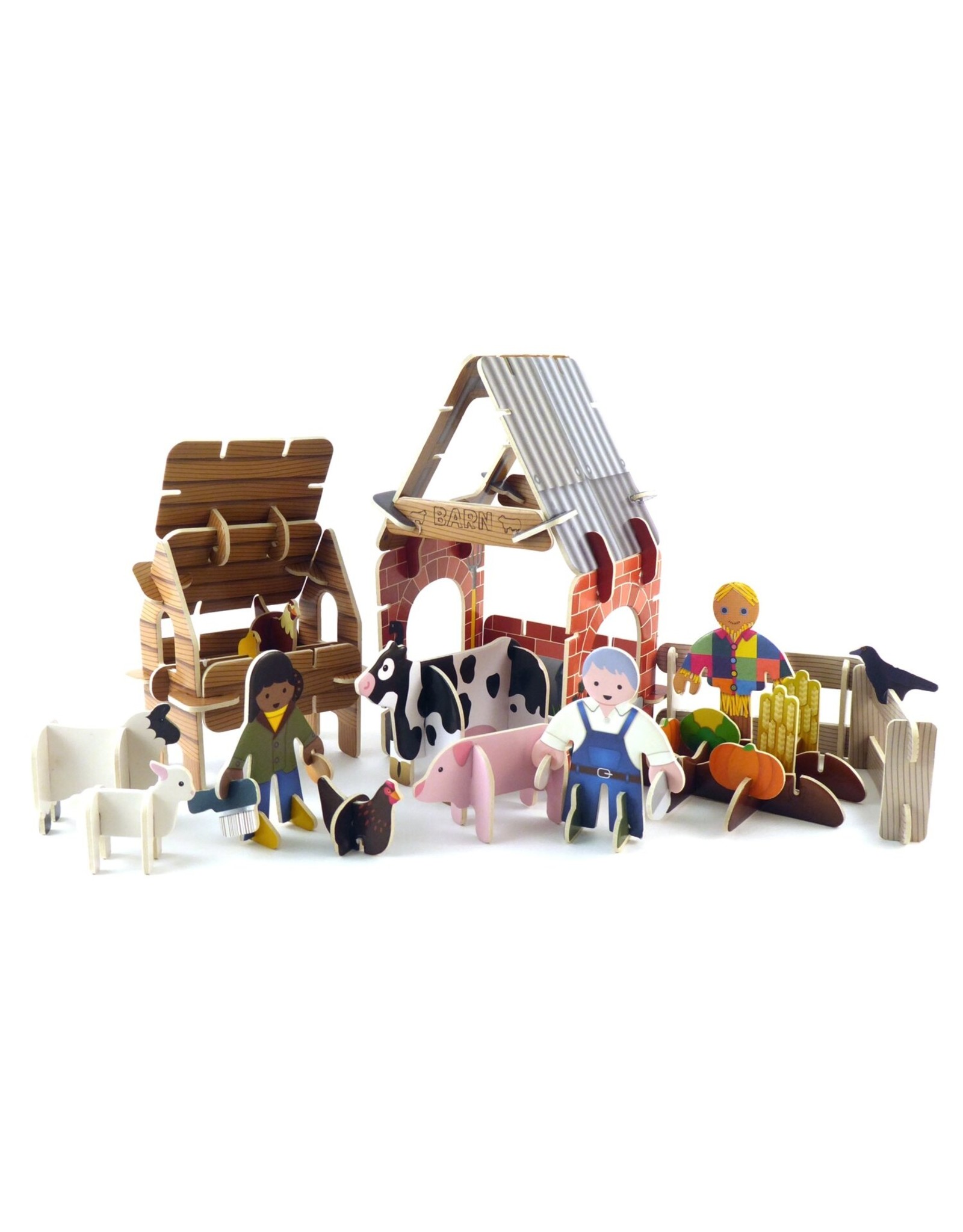 Playpress Toys Farmyard Eco Friendly Toy Playset