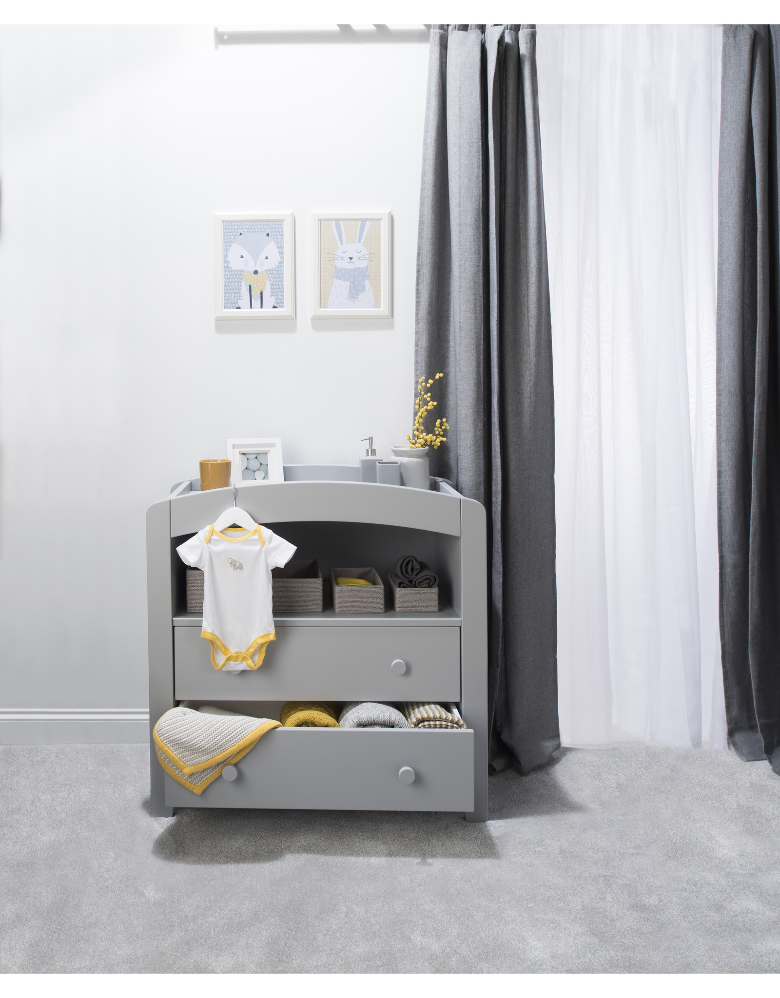 Boori Boori Curved Two Drawer Chest Changer - Pebble