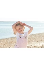Dotty Dungarees Pink Striped Shorts- 4-5 Years