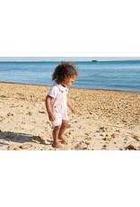 Dotty Dungarees Pink Striped Shorts- 4-5 Years