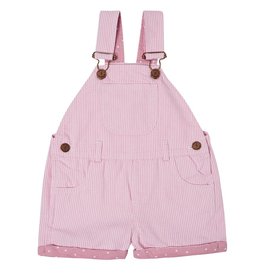 Dotty Dungarees Pink Striped Shorts- 4-5 Years
