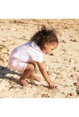 Dotty Dungarees Pink Striped Shorts- 4-5 Years