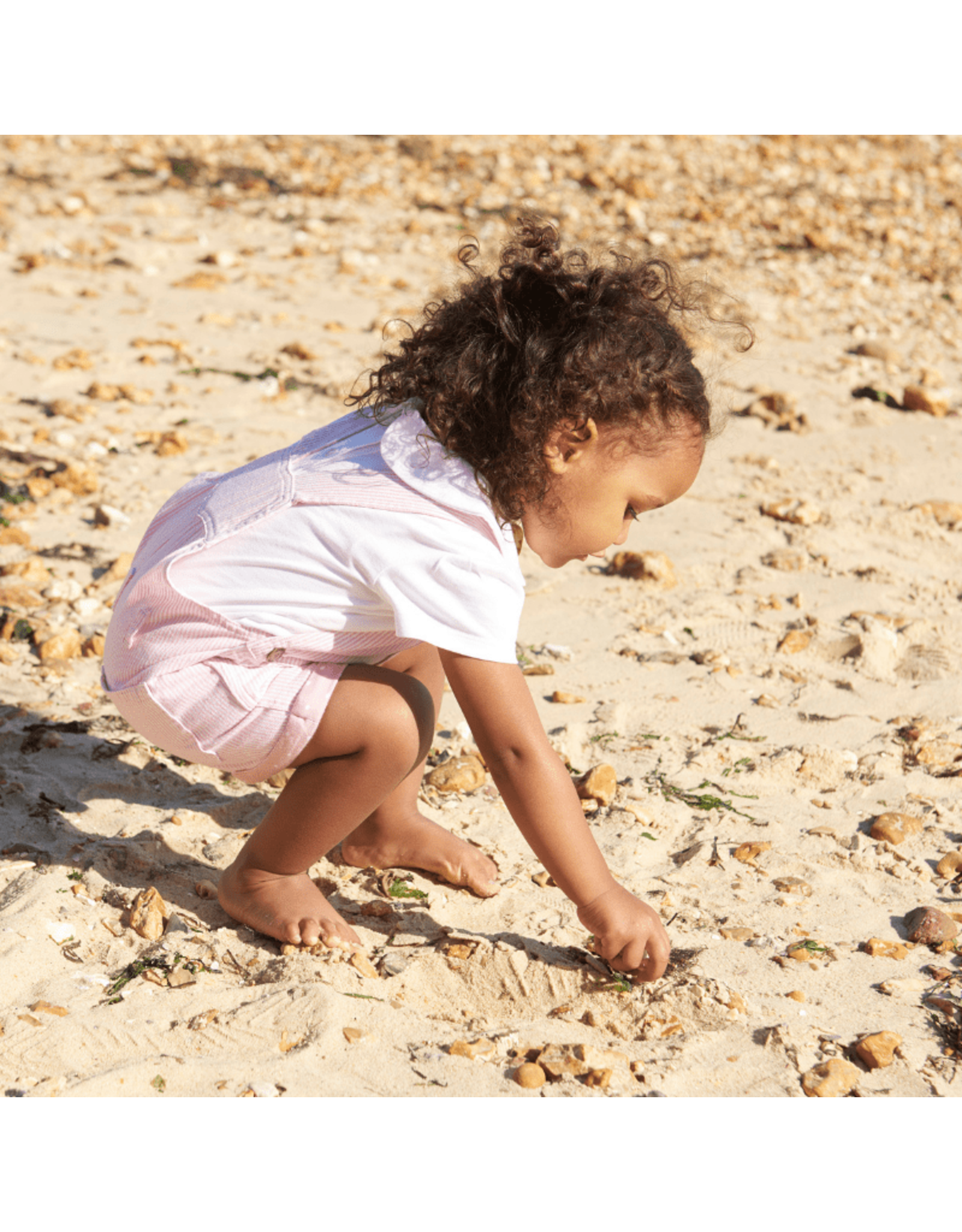 Dotty Dungarees Pink Striped Shorts- 4-5 Years