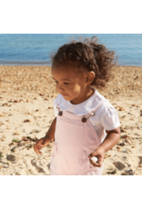 Dotty Dungarees Pink Striped Shorts- 4-5 Years