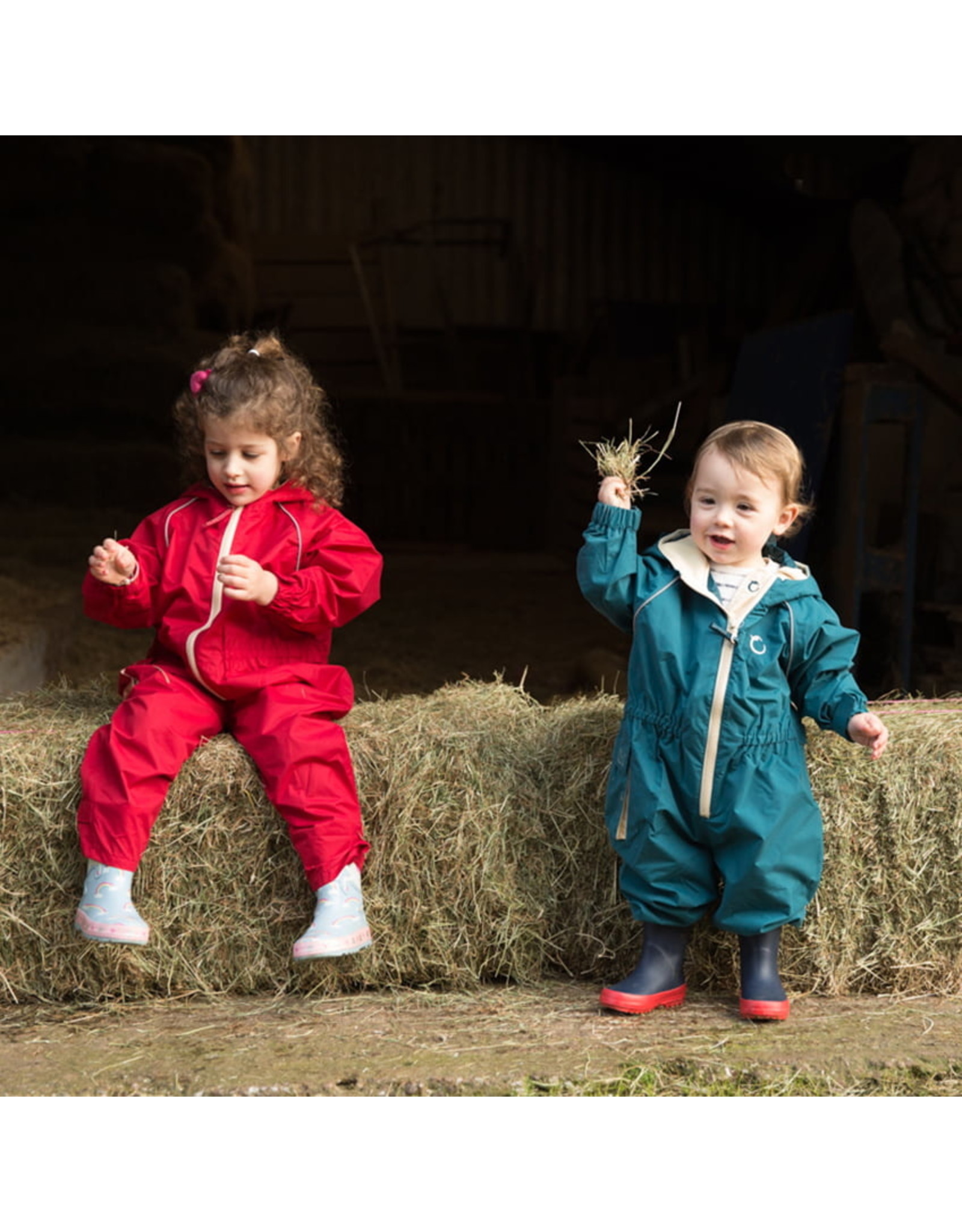 Toddler Waterproof Suit All in One Unlined- Peacock Green- 3-4 Years