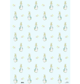 Beatrix Potter Gift Wrap - Peter Rabbit- Blue