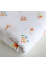 Fox in the Attic Muslin Swaddle Blanket - Little Flowers
