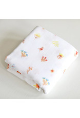 Fox in the Attic Muslin Swaddle Blanket - Little Flowers