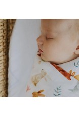 Fox in the Attic Muslin Swaddle Blanket - Bunnies