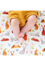 Fox in the Attic Muslin Swaddle Blanket - Bunnies