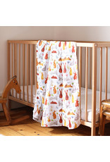 Fox in the Attic Muslin Swaddle Blanket - Bunnies