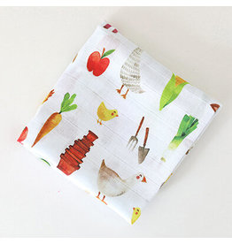 Fox in the Attic Muslin Square - Farmyard