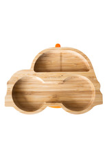 Eco Rascals Bamboo Suction and Section Plate - Car-Orange