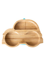 Eco Rascals Bamboo Suction and Section Plate - Car-Blue