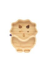 Eco Rascals Bamboo Suction and Section Plate - Dinosaur - Purple