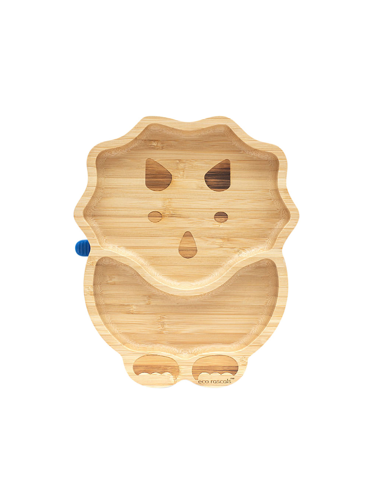 Eco Rascals Bamboo Suction and Section Plate - Dinosaur-Deep Blue