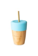 Eco Rascals Bamboo Cup ( 210ml) with Silicone Topper and 2 Bamboo Straws