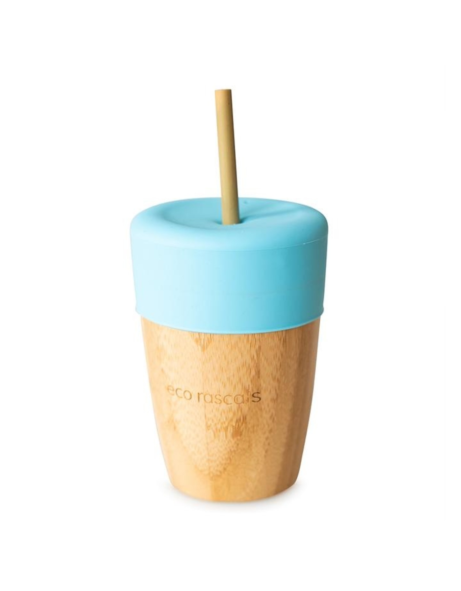 Eco Rascals Bamboo Cup ( 210ml) with Silicone Topper and 2 Bamboo Straws