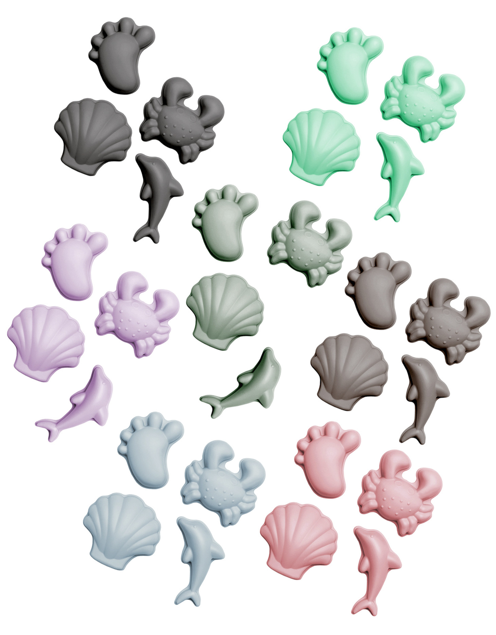 Scrunch Kids Scrunch Sand Moulds Footprints Set