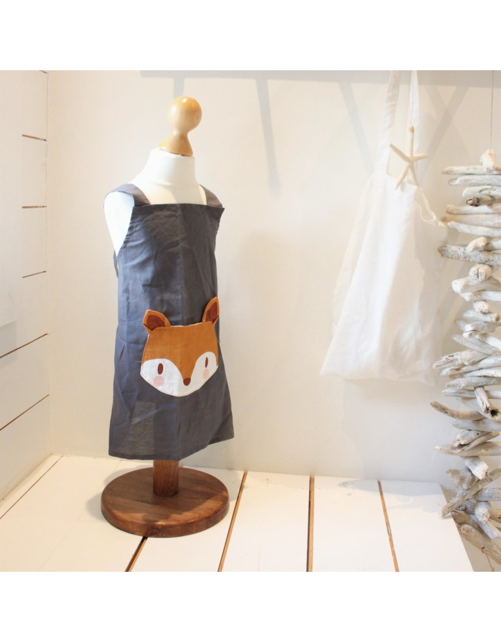 Threadbear Design Fox Linen Apron
