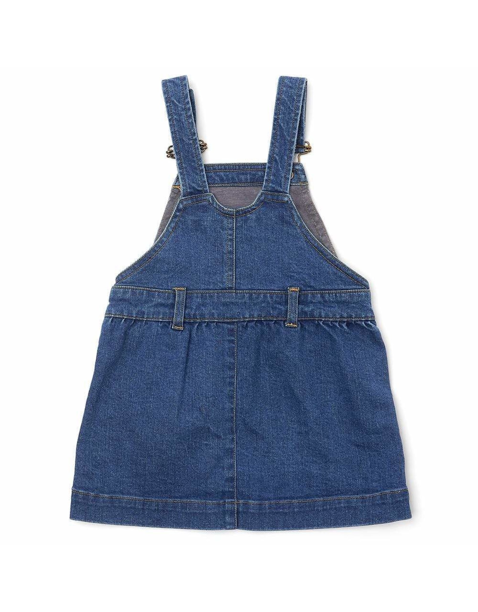 Dotty Dungarees Stonewash Denim Rainbow Dress