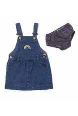 Dotty Dungarees Stonewash Denim Rainbow Dress