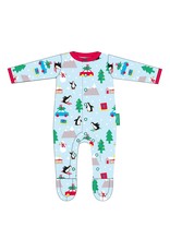 Toby Tiger Toby Tiger Organic Penguins Christmas Babygro - 0-3 Months