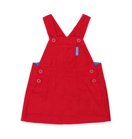 Toby Tiger Red Corduroy Dungaree Dress