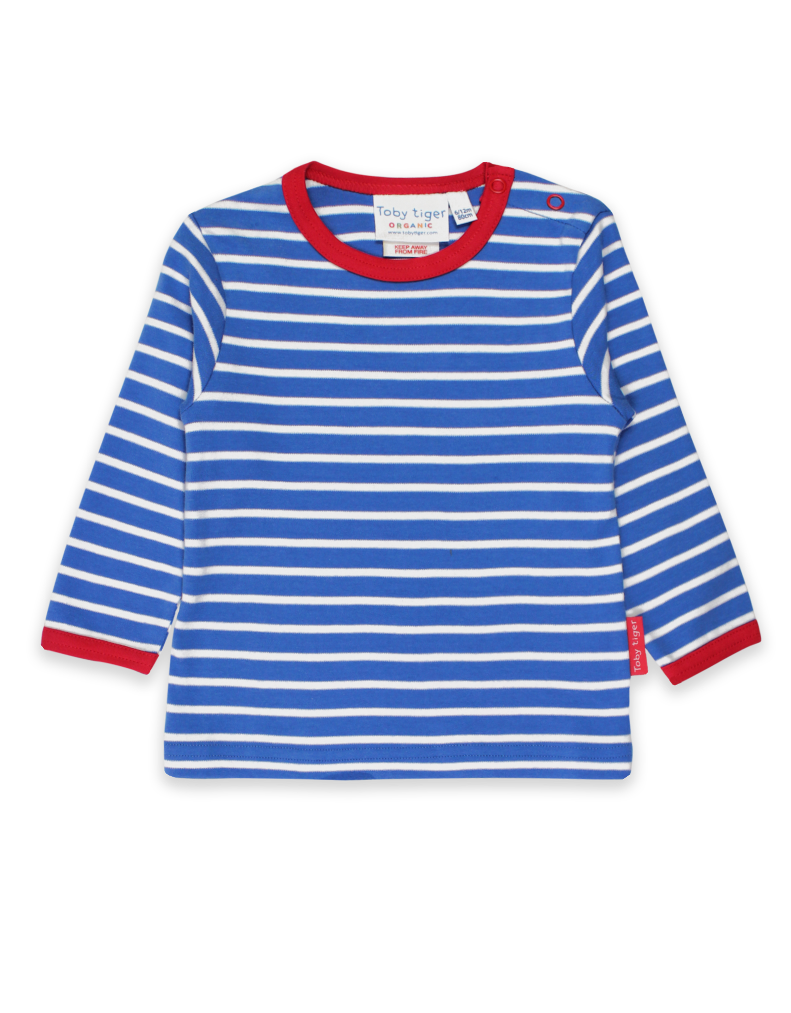 Toby Tiger Organic Blue Breton T Shirt