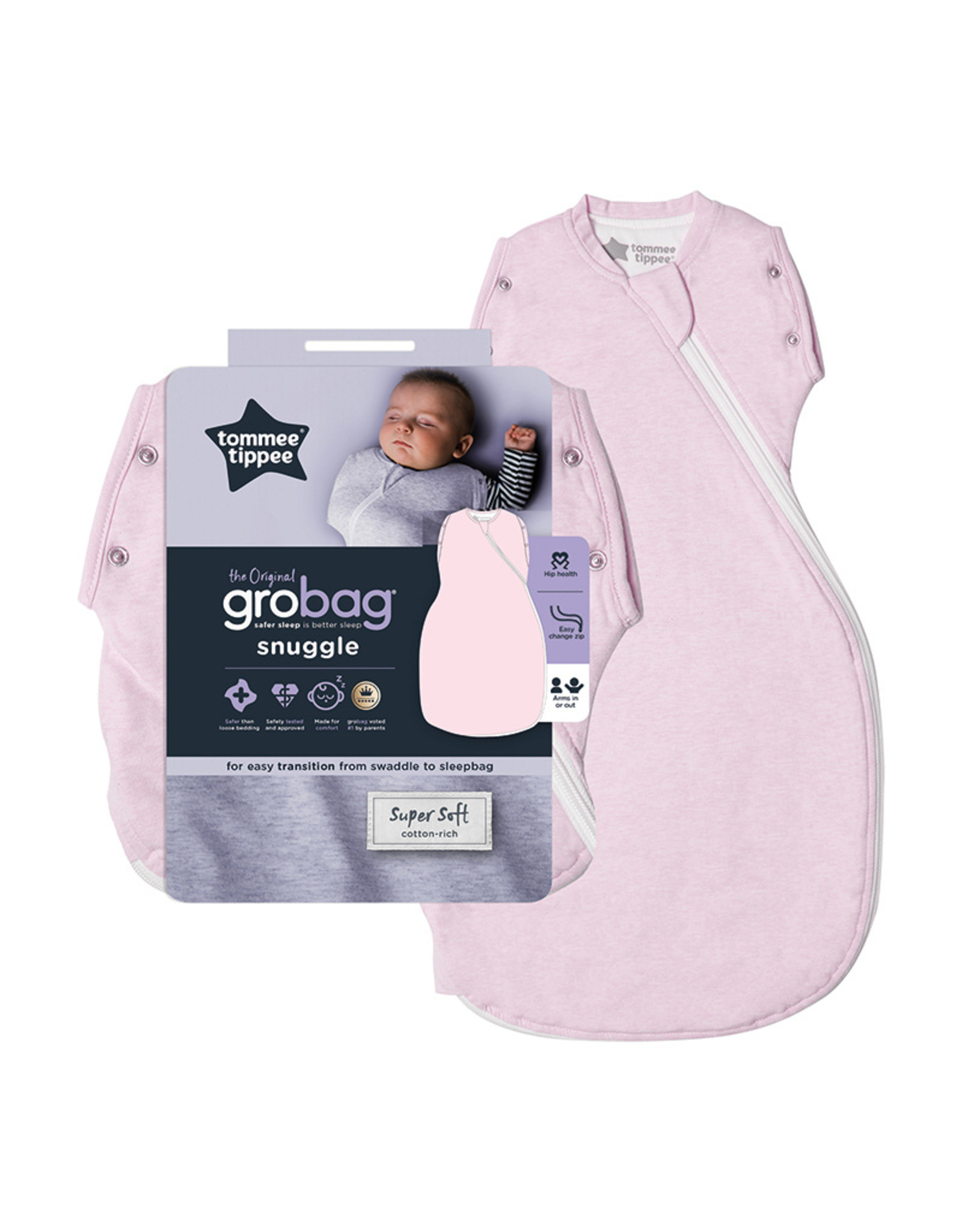 Gro Company Snuggle Gro Snug - 2.5 Tog -0-4 months - Pink Marl