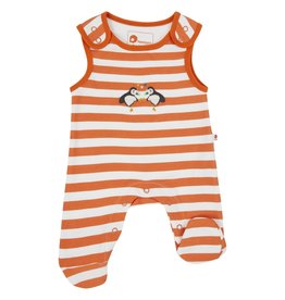 Piccalilly Piccalilly Footed Dungarees - Puffins