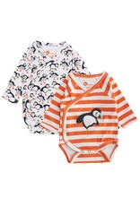 Piccalilly Piccalilly 2 Pack Baby Bodysuits - Puffin